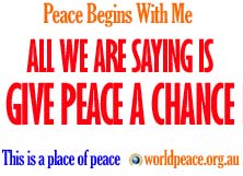 Non-violence, find peace - World Peace Society of Australia