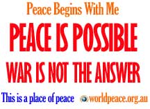 Non-violence, find peace - World Peace Society of Australia
